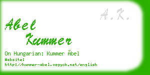 abel kummer business card